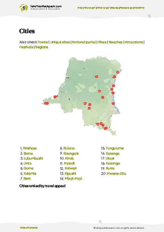 example page 6 from our offline Travel Guide for Democratic Republic of the Congo